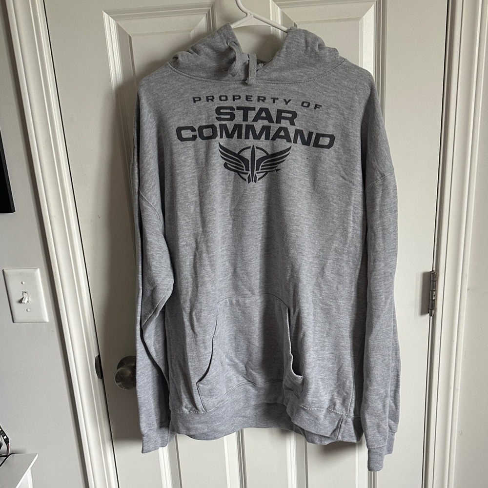 Buzz Lightyear Star Command Gray Hoodie for Men